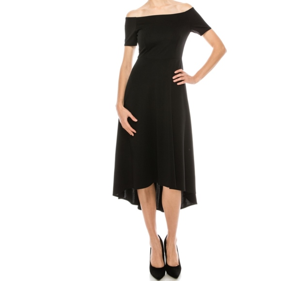 Black Asymmetrical High Low Dresses